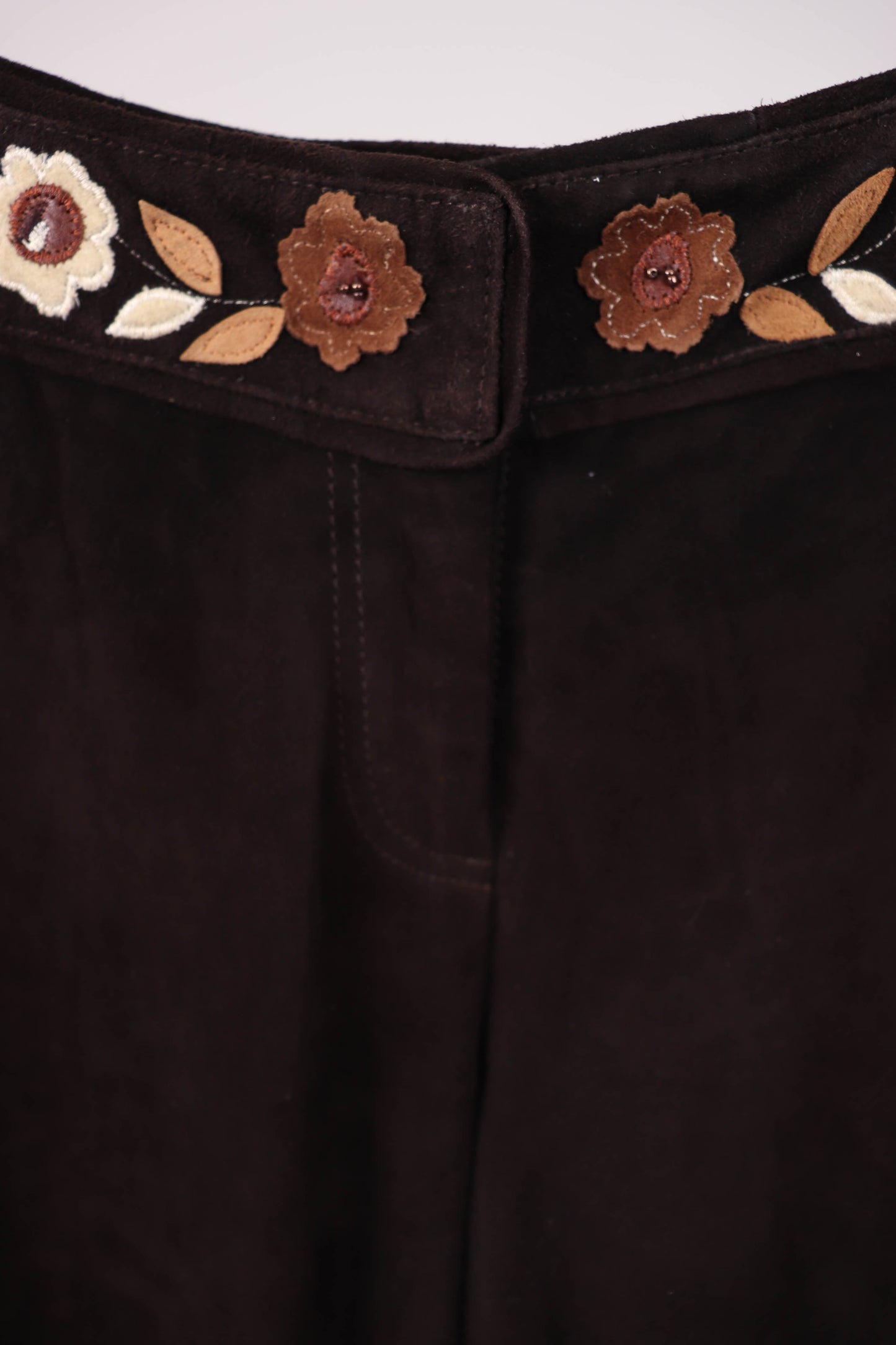 90's Suede Embroidered Pants XS/S