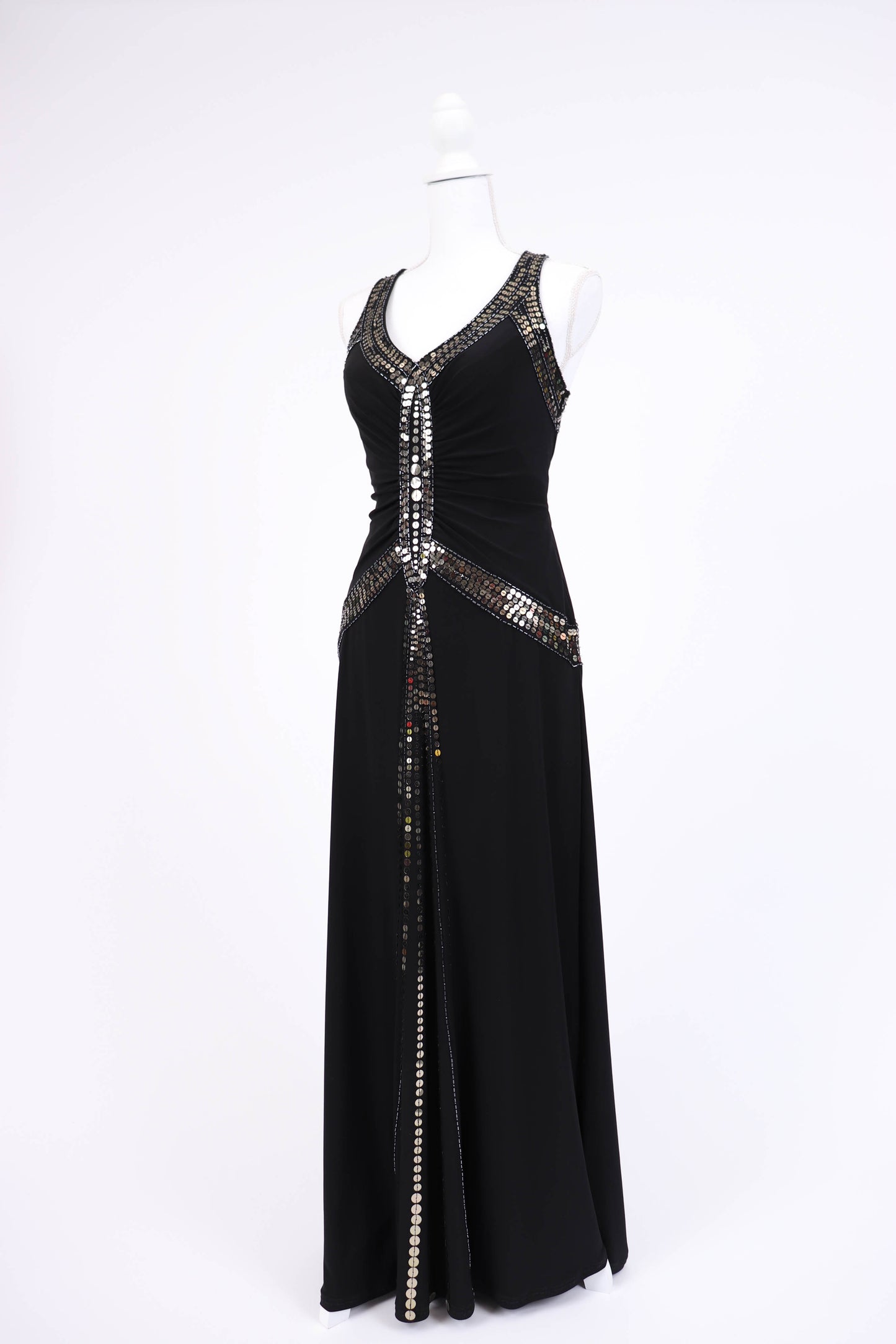 00's Black Evening Dress S/M