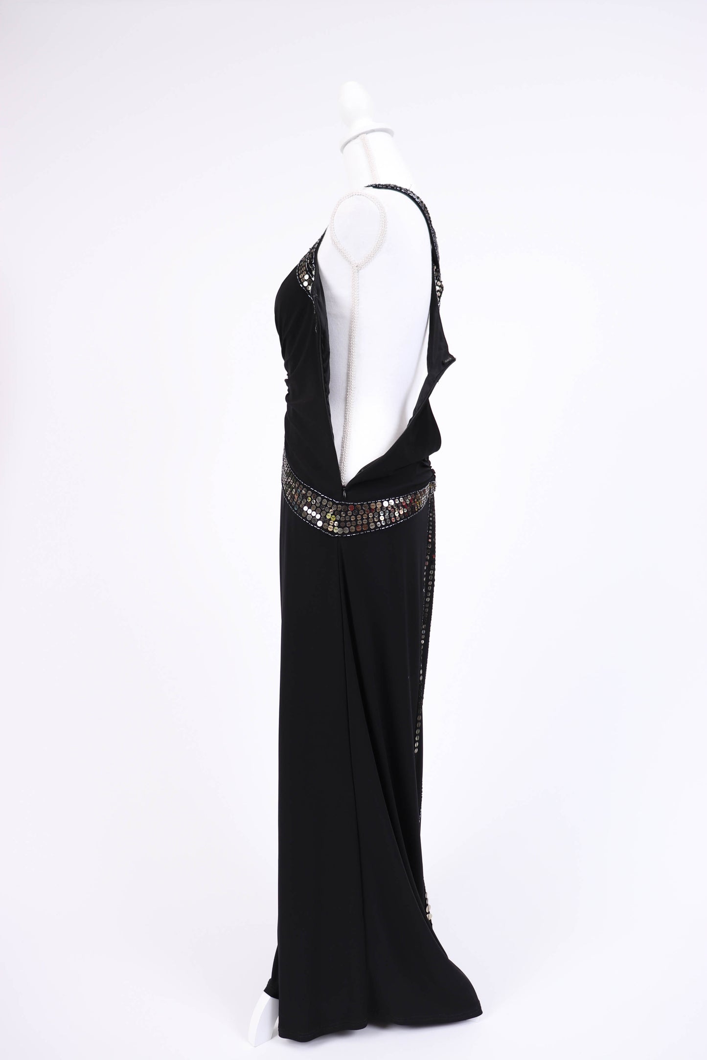 00's Black Evening Dress S/M