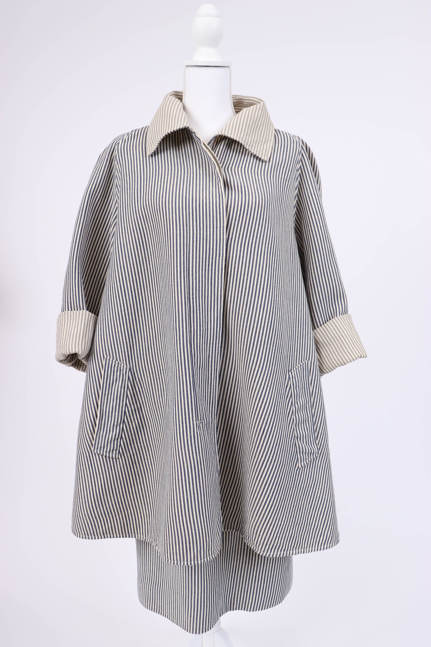 80's Oscar de la Renta Swing Coat Skirt Set M/L