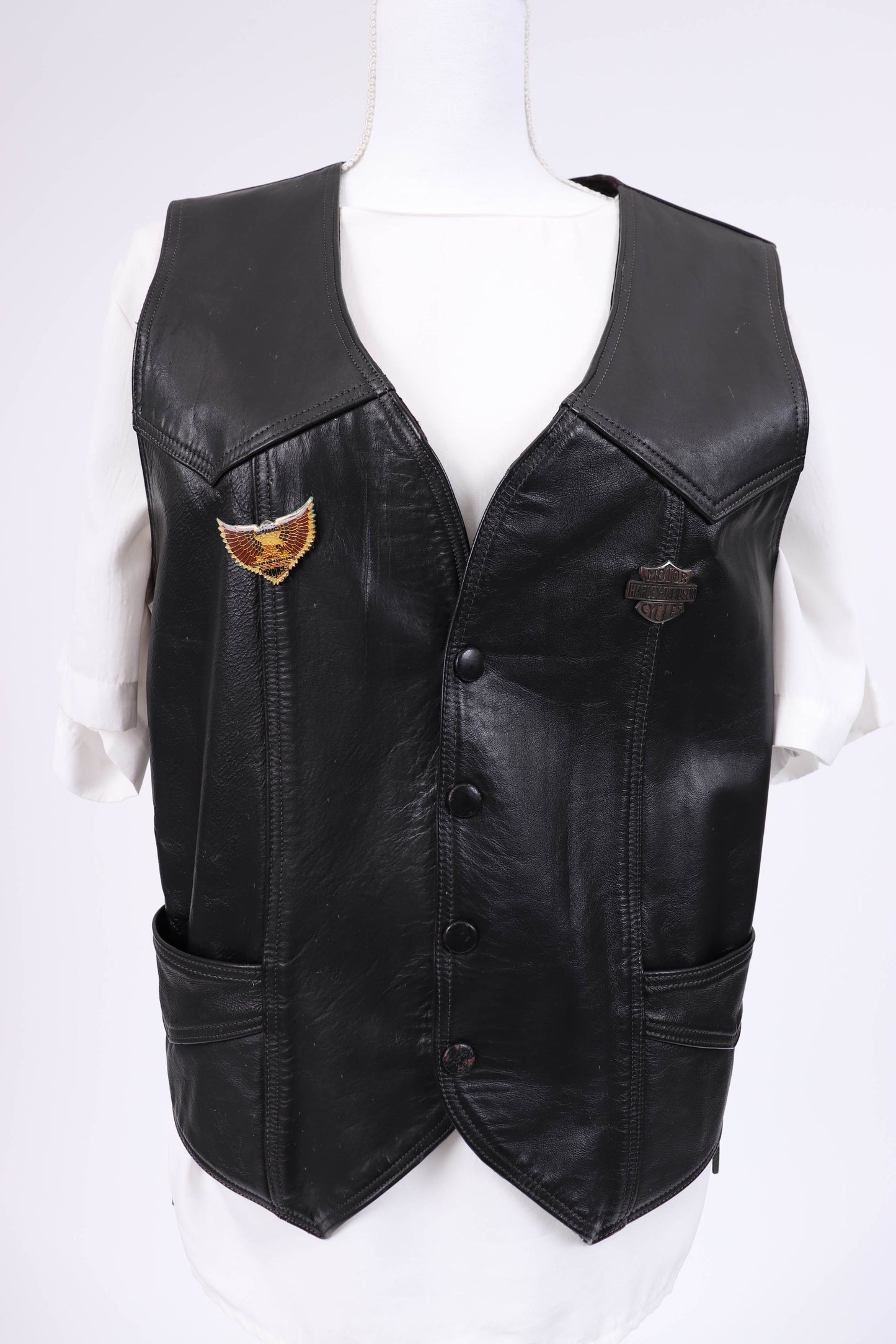 70's Harley Davidson Leather Vest L