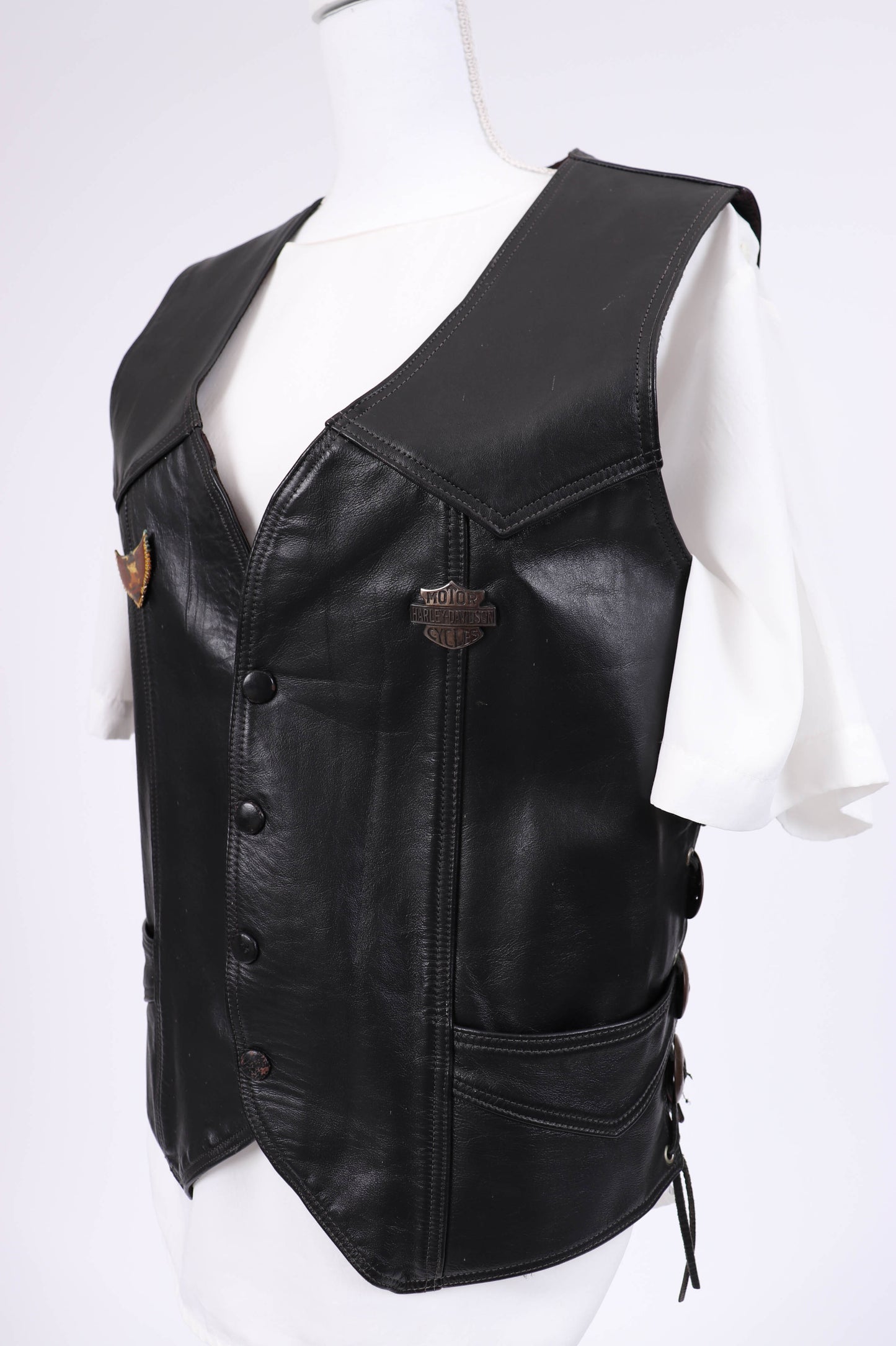 70's Harley Davidson Leather Vest L