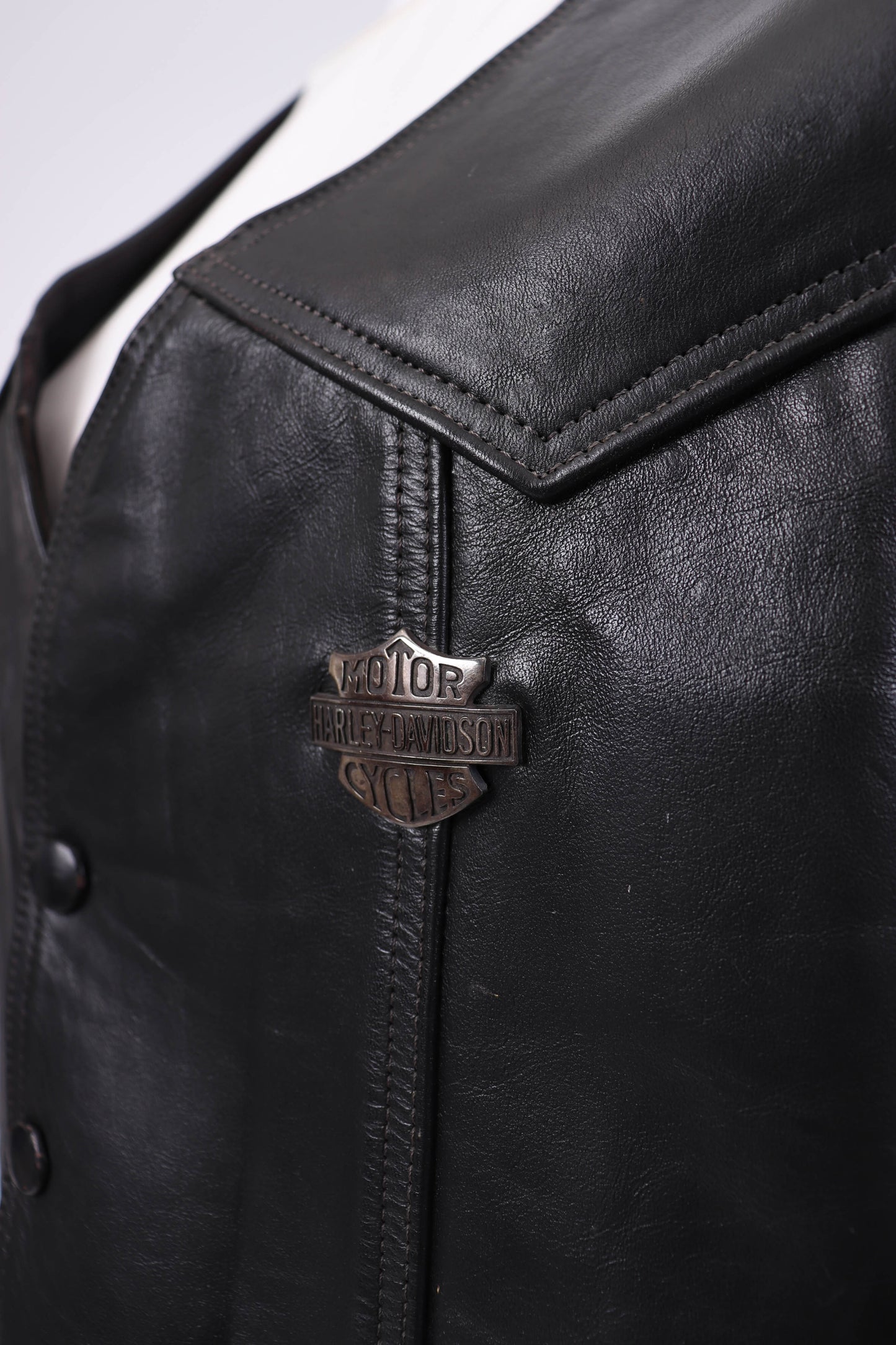 70's Harley Davidson Leather Vest L