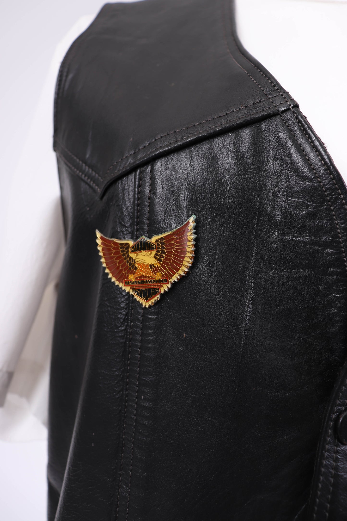 70's Harley Davidson Leather Vest L