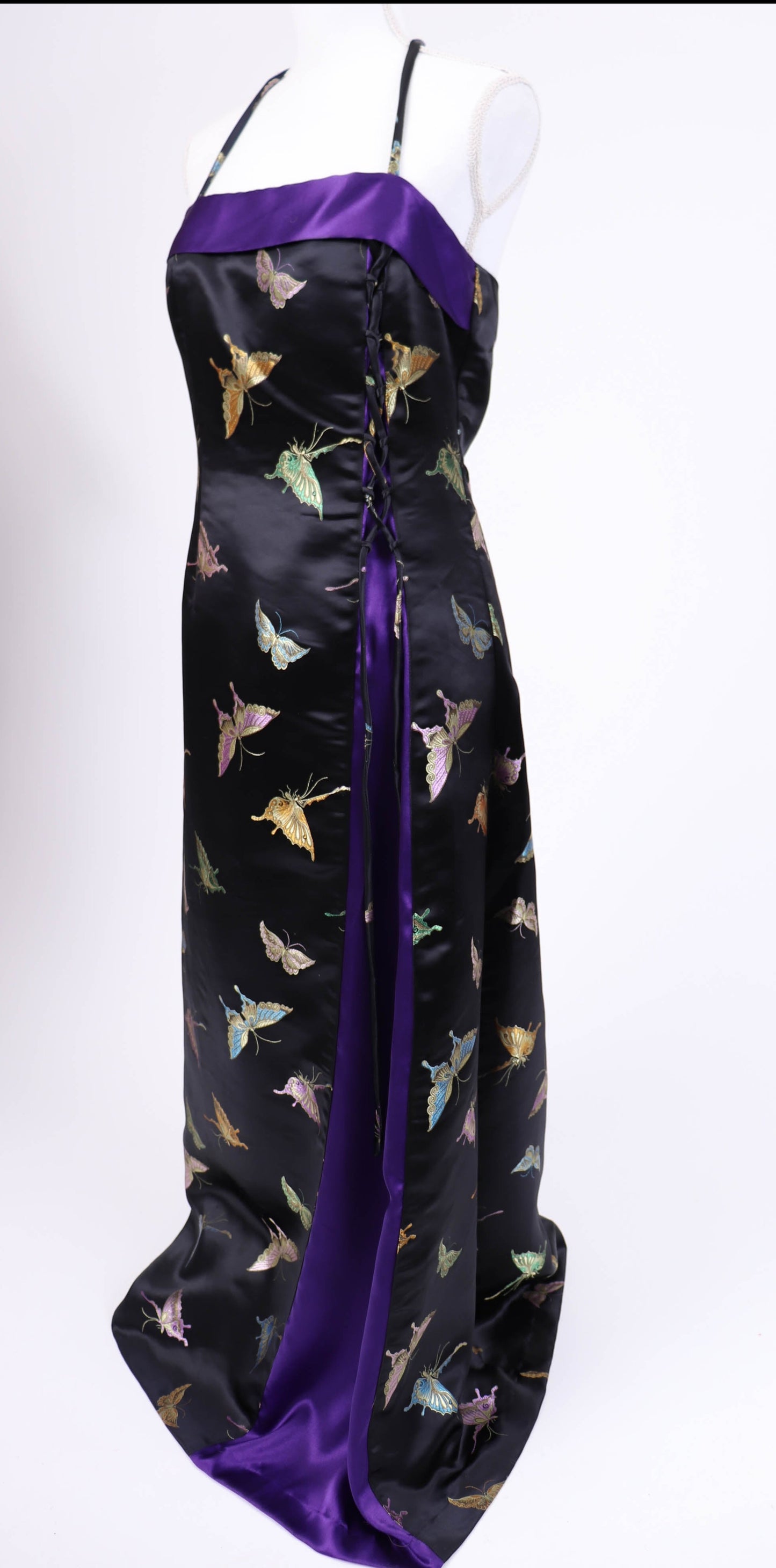 00's Satin Butterfly Gown M/L