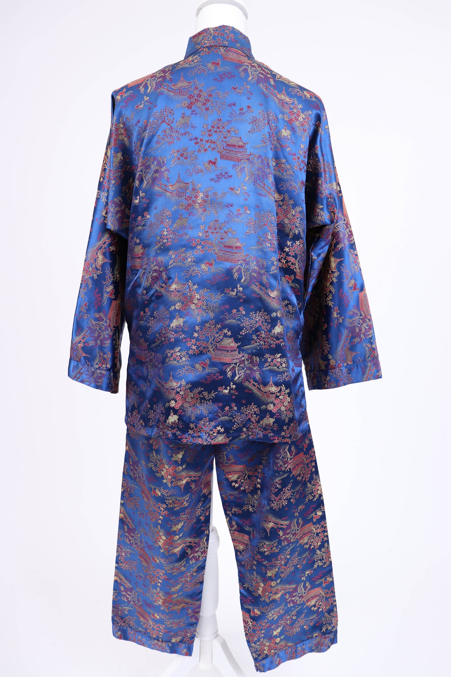 70's Chinese Silk Pajamas M