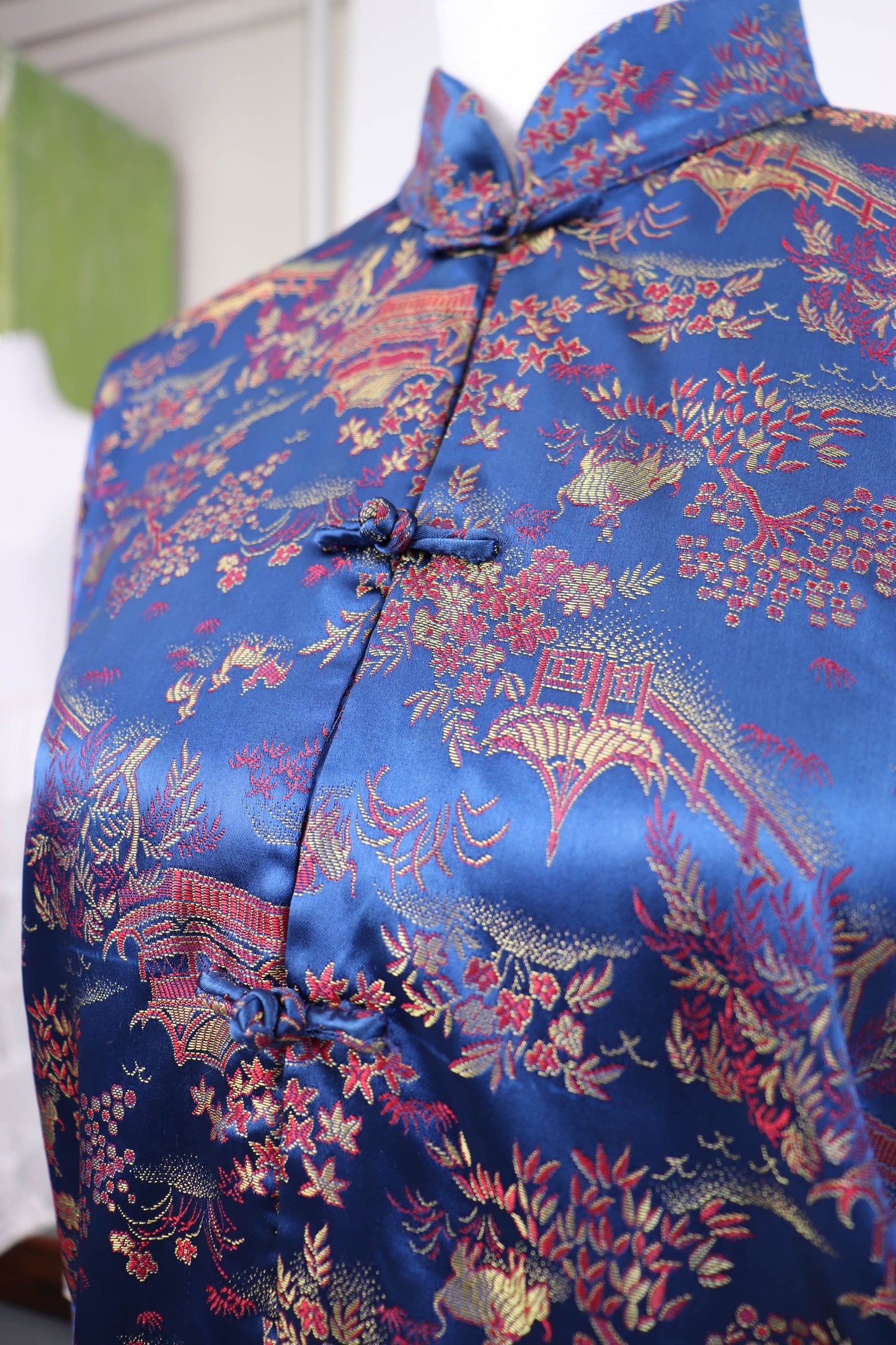 70's Chinese Silk Pajamas M