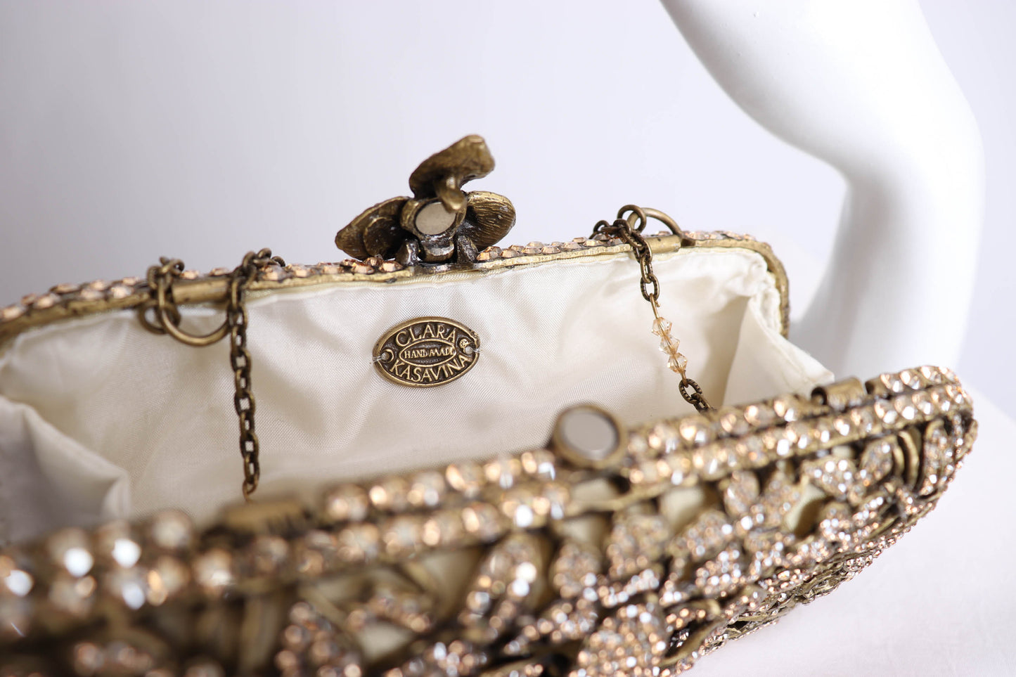00's Gold Crystal Clutch