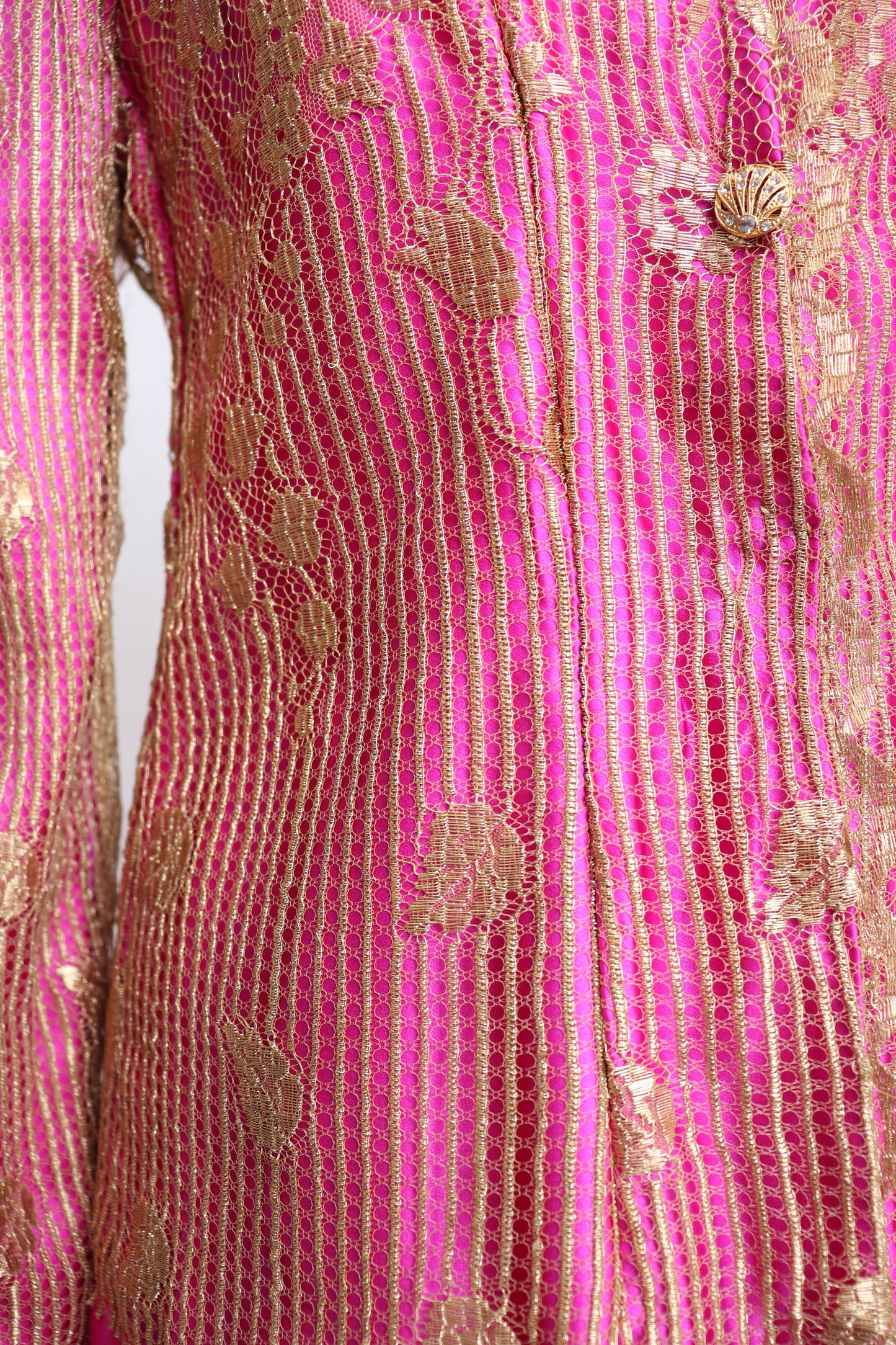 70's Pink and Gold Skirt Set S