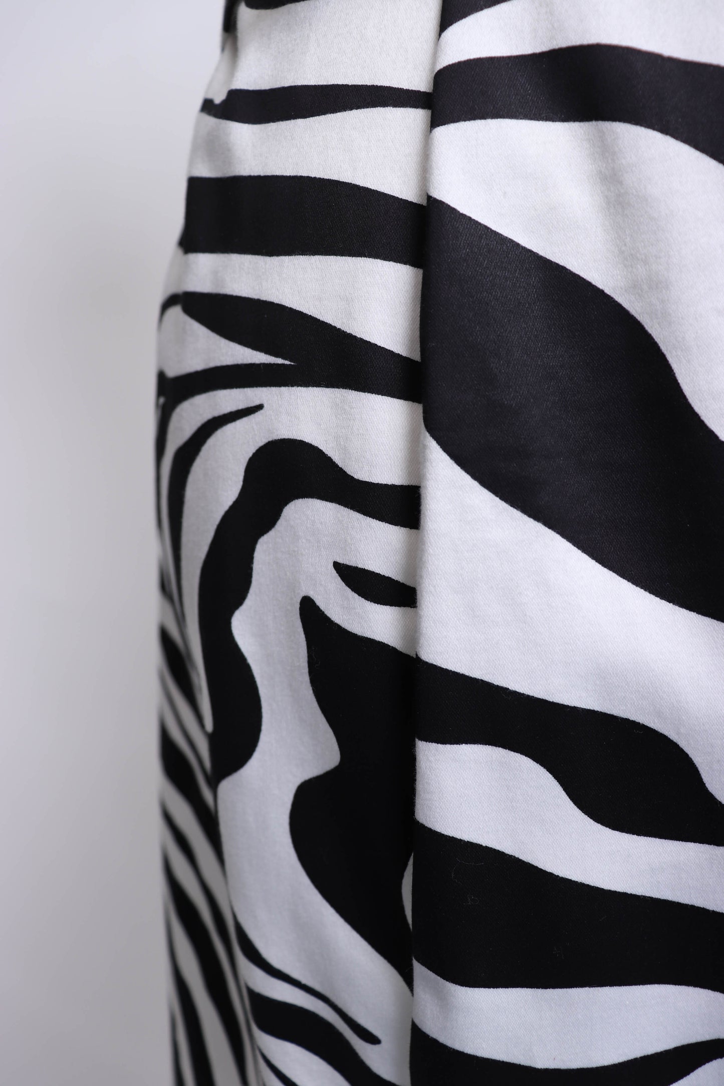 80's Black and White Zebra Print Sleeveless Dress S/M