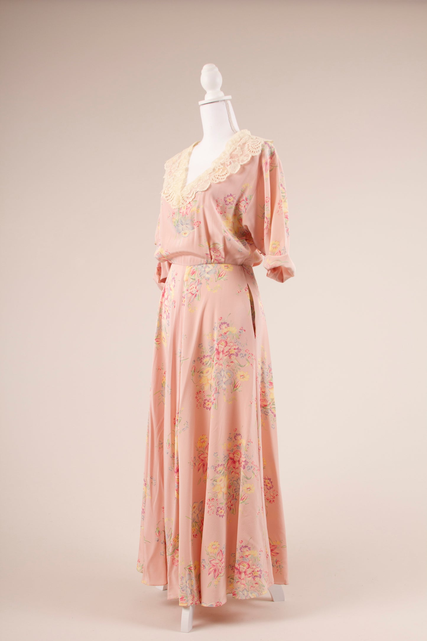 80's Ralph Lauren Silk Floral Dress S