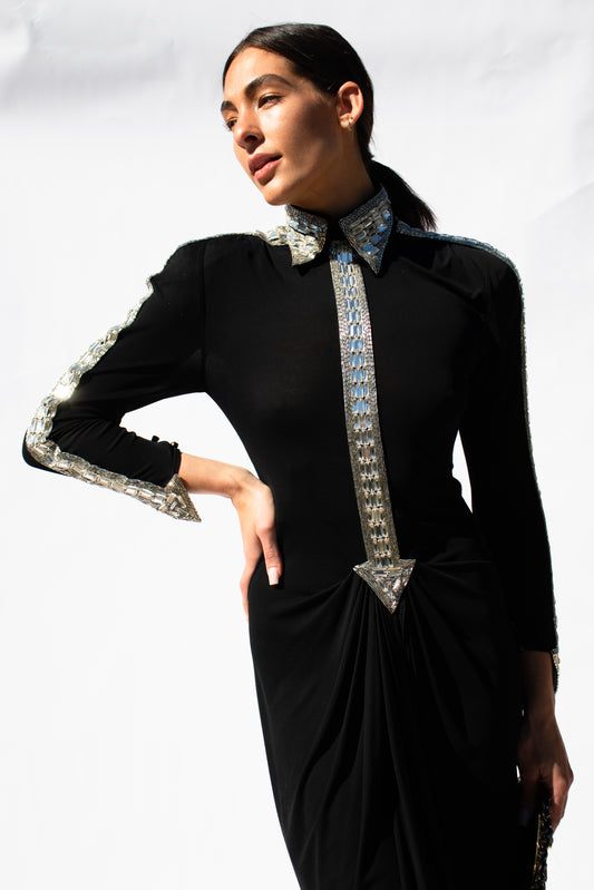 80's Chloe Diamante Arrow Dress XS/S