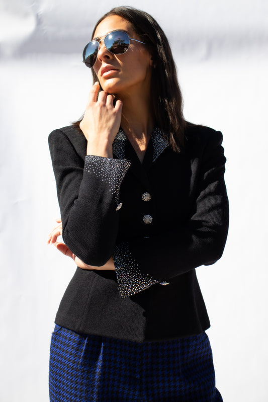 90's St. John Evening Knit Skirt Suit M