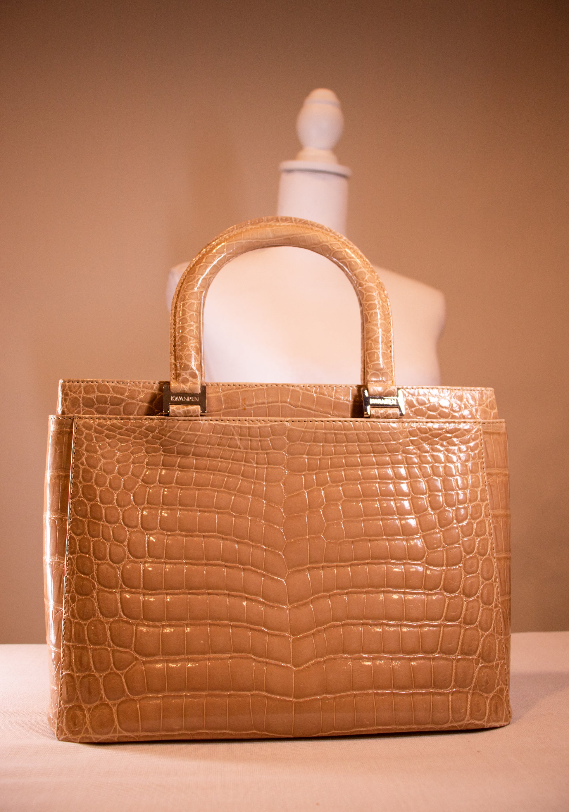 KWANPEN Alligator Belly Leather PURSE 80s 90s Luxury Handbag 