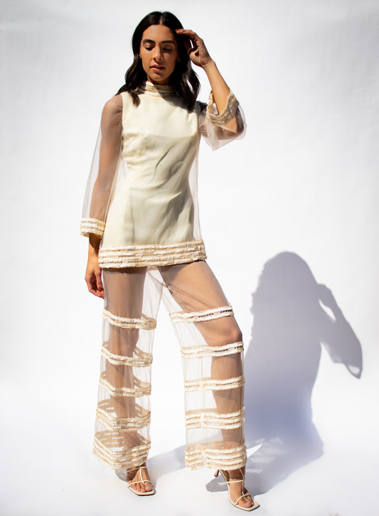 60's Custom Evening Pant Set XS