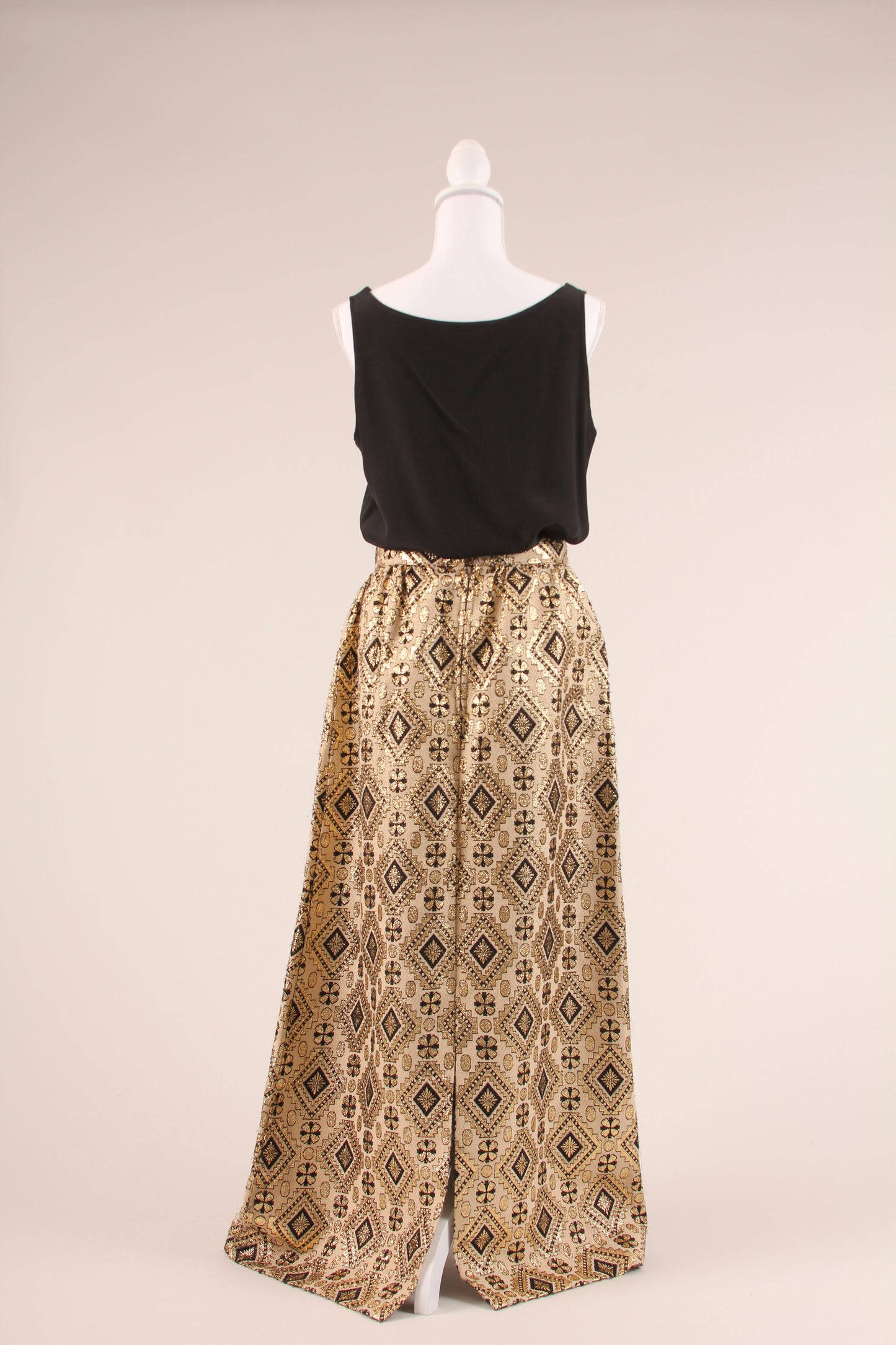 60's Brocade Maxi Skirt M