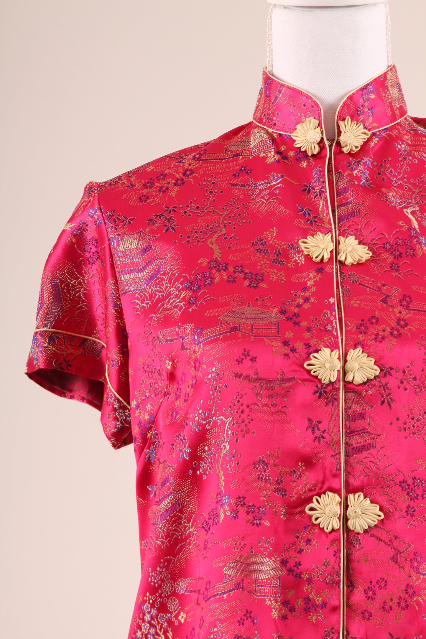 60's Chinese Brocade Pajamas S/M