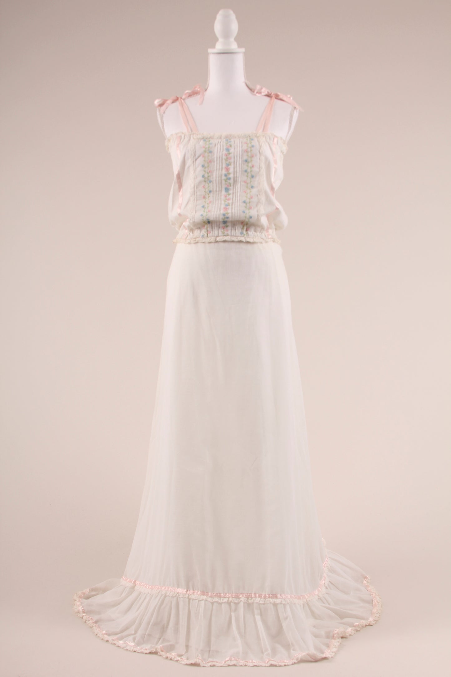 Embroidered Maxi Skirt Set